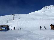 Piste verso la stazione a valle della seggiovia esaposto Wildes Mannle