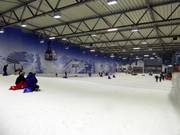 Pista per principianti sul lato destro della ski hall