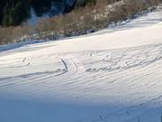 La pista presso lo skilift