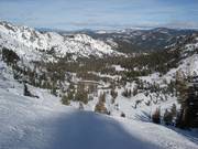 Discesa difficile con vista sulla Base Area