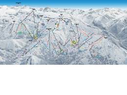 Mappa delle piste Les Sybelles - Le Corbier/La Toussuire/Les Bottières/St Colomban des Villards/St Sorlin/St Jean d’Arves
