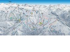 Mappa delle piste Les Sybelles - Le Corbier/La Toussuire/Les Bottières/St Colomban des Villards/St Sorlin/St Jean d’Arves