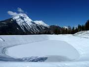 Lago di accumulo nell’area sciistica