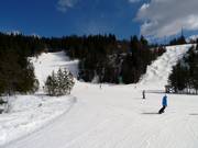 Discesa Hyttlibakken con pista a gobbe