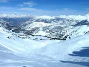 La pista del Colletto Verde con vista verso Cesana