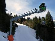 Cannone da neve sulla discesa nord