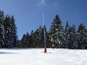 Innevamento con cannoni al Haldenköpfle