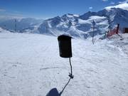 Cestino dei rifiuti presso la stazione a monte Lagalb