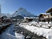 Il fiume Lech nel paese di Lech