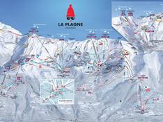 Mappa delle piste La Plagne (Paradiski)