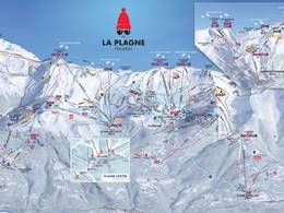 Mappa delle piste La Plagne (Paradiski)