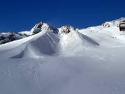 La halfpipe è in funzione solo in pieno inverno.