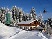 Schistadel alla discesa a valle Hochzillertal