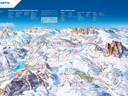 Mappa delle piste Civetta - Alleghe/Selva di Cadore/Palafavera/Zoldo