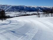 Preparazione delle piste di prima classe nell’area sciistica di Geilo