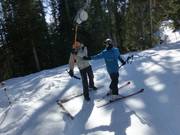 Assistenza per salire sulla sciovia