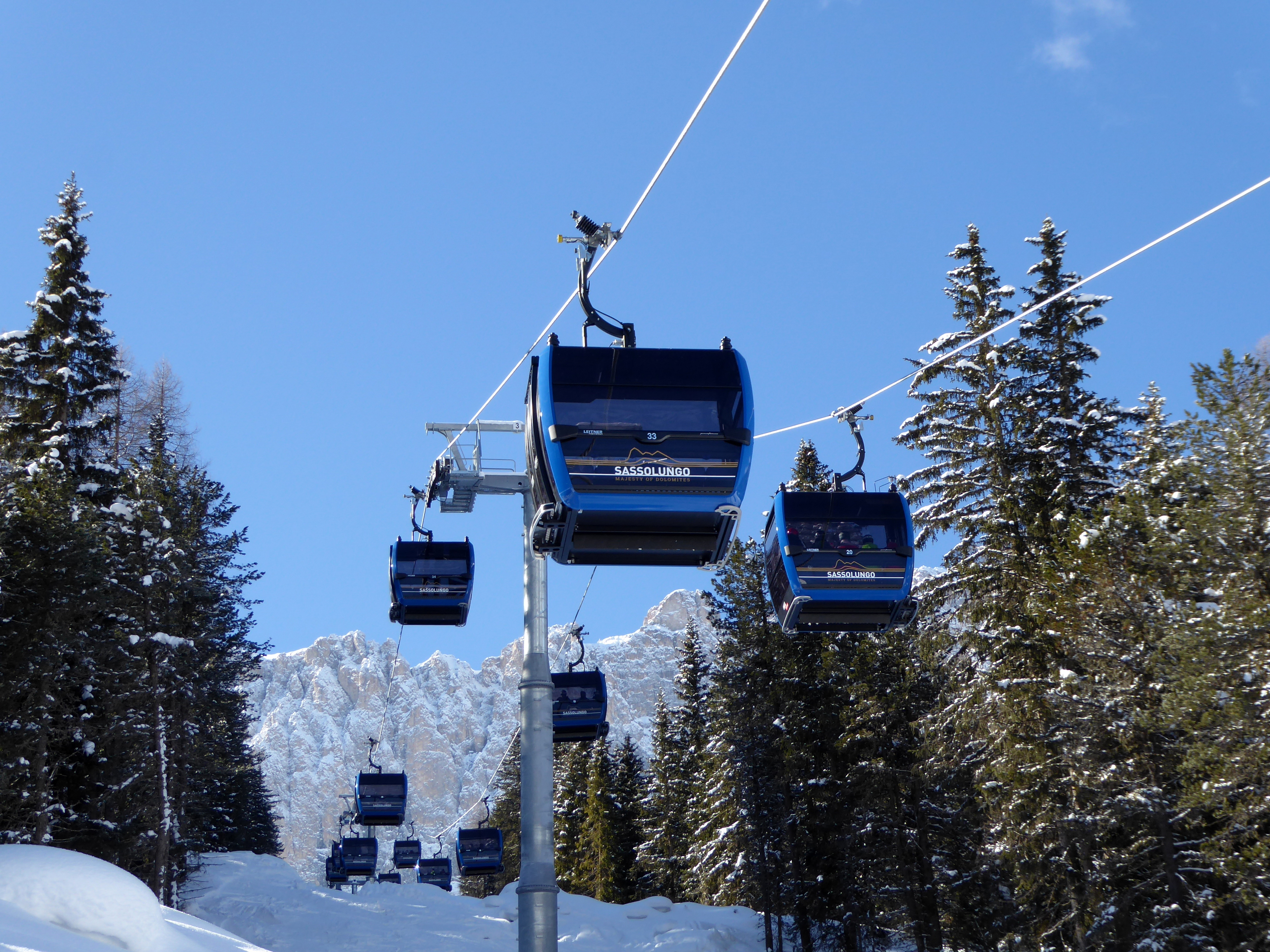 Tutti gli impianti di risalita nel comprensorio sciistico Val Gardena (Gröden)