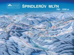 Mappa delle piste Špindlerův Mlýn