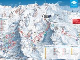 Mappa delle piste Alagna Valsesia/Gressoney-La-Trinité/Champoluc/Frachey (Monterosa Ski)