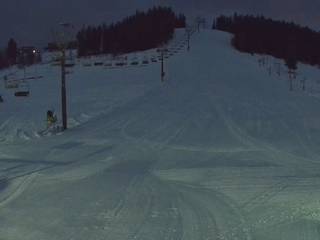 KOZINIEC SKI - widok na kolej i orczyk