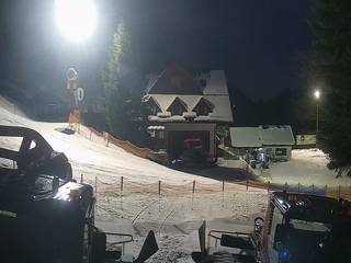 Rzyki - widok na dolny stok i orczyk w Czarnym Groniu