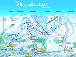 Mappa delle piste Scuol - Motta Naluns