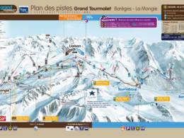 Mappa delle piste Grand Tourmalet/Pic du Midi - La Mongie/Barèges