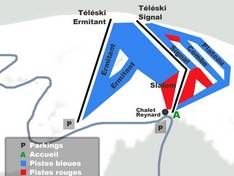 Mappa delle piste Mont Ventoux Sud