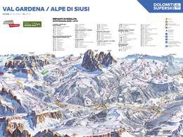 Mappa delle piste Val Gardena (Gröden)