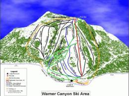Mappa delle piste Warner Canyon - Lakeview