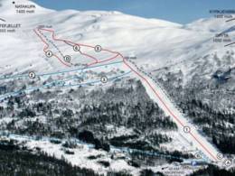 Mappa delle piste Stryn Skisenter