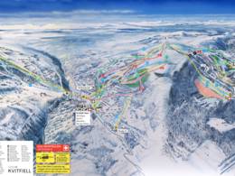 Mappa delle piste Kvitfjell