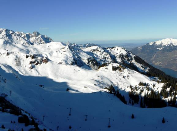Vista sul comprensorio sciistico sul Maschgenkamm