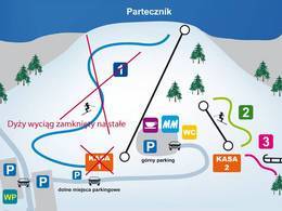 Mappa delle piste Partecznik - Wisła