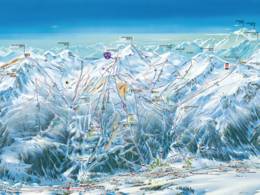 Mappa delle piste Serre Chevalier - Briançon/Chantemerle/Villeneuve-la-Salle/Le Monêtier-les-Bains