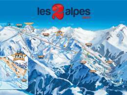 Mappa delle piste Les 2 Alpes