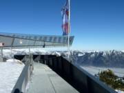 La piattaforma AlpspiX-Plattform sull'Osterfelderkopf passa sopra l'Höllental