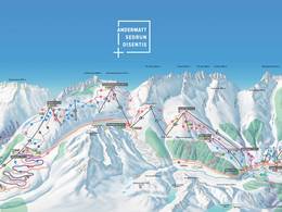 Mappa delle piste Andermatt/Oberalp/Sedrun