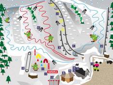 Mappa delle piste Olešnice v Orlických horách