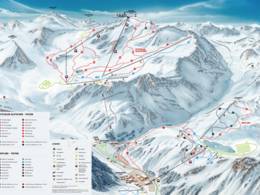 Mappa delle piste Pitztaler Gletscher (Ghiacciaio del Pitztal)