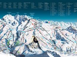 Mappa delle piste Breuil-Cervinia/Valtournenche/Zermatt - Cervino