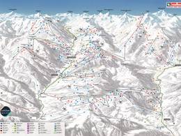 Mappa delle piste Saalbach Hinterglemm Leogang Fieberbrunn (Skicircus)