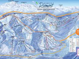 Mappa delle piste Espace Diamant - Les Saisies/Notre-Dame-de-Bellecombe/Praz sur Arly/Flumet/Crest-Voland