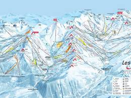 Mappa delle piste Les 3 Vallées - Val Thorens/Les Menuires/Méribel/Courchevel