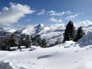 Vista dalla stazione a monte in direzione delle Dolomiti 