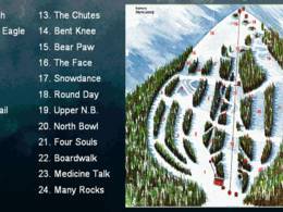 Mappa delle piste Bear Paw Ski Bowl