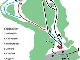 Mappa delle piste Mickelbacken