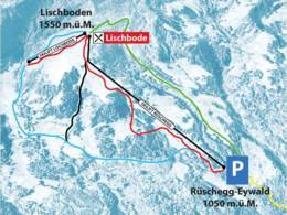 Mappa delle piste Rüschegg-Eywald - Lischboden